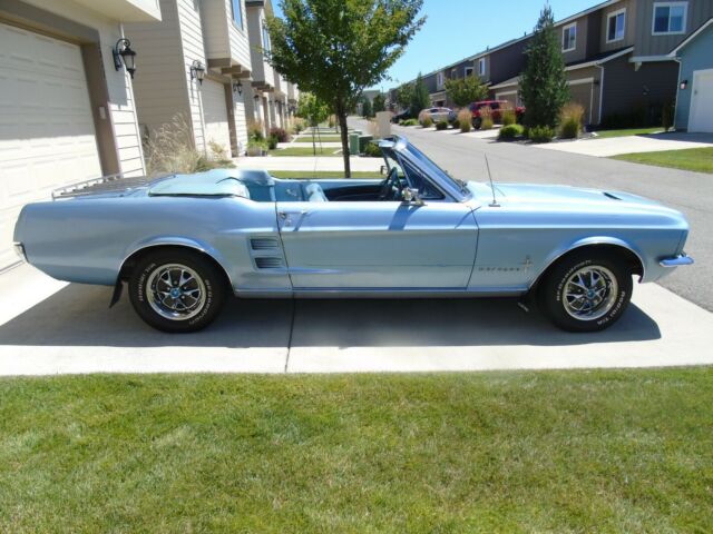 1967 Blue Ford Mustang Convertible