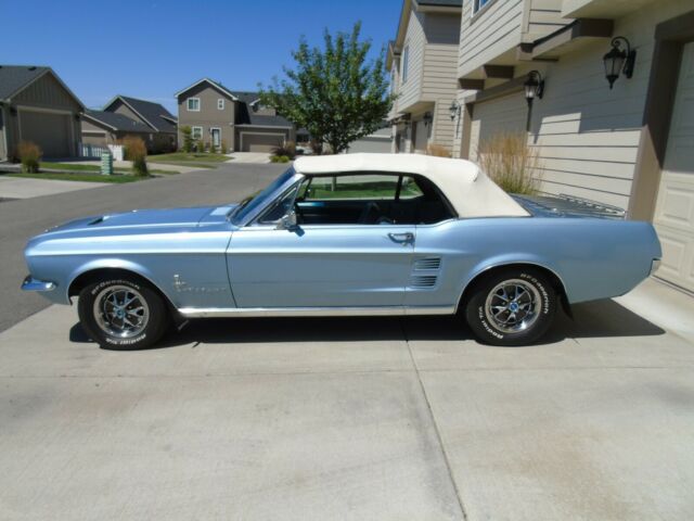 1967 Blue Ford Mustang Convertible