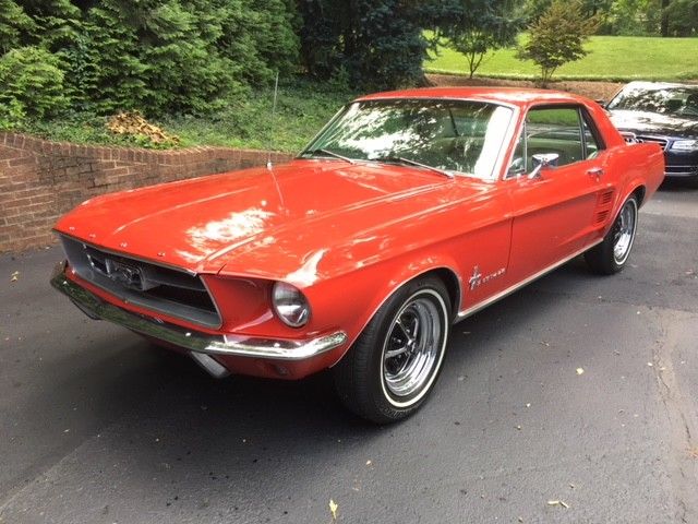 1967 Red Ford Mustang