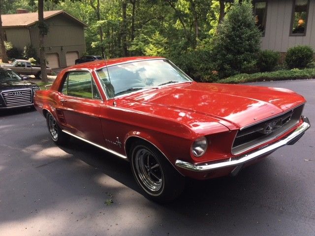 1967 Red Ford Mustang