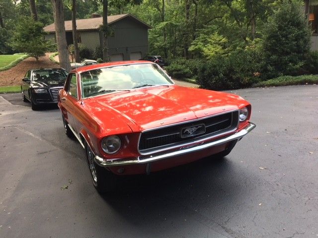 1967 Red Ford Mustang