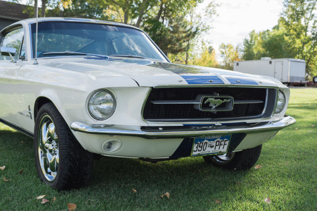 1967 White Ford Mustang Fastback