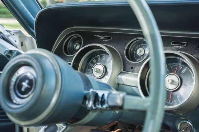 1967 White Ford Mustang Fastback