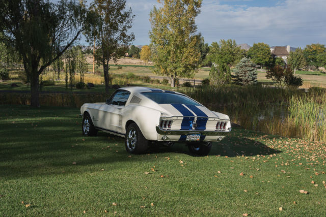 1967 White Ford Mustang Fastback