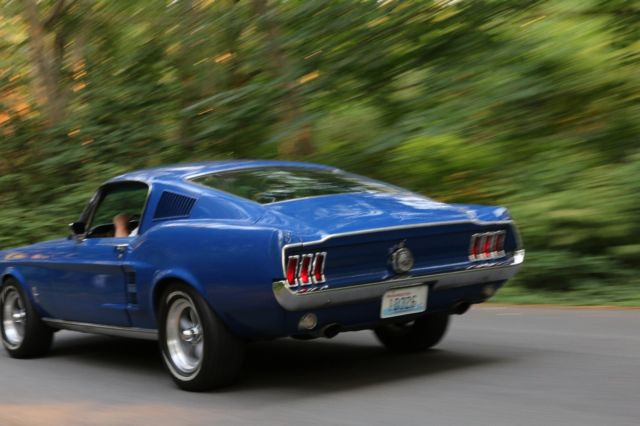 1967 Blue Ford Mustang