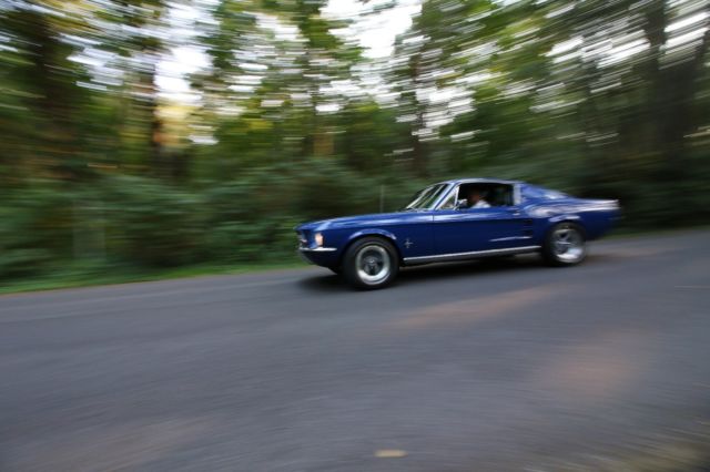 1967 Blue Ford Mustang