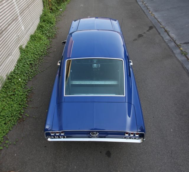 1967 Blue Ford Mustang
