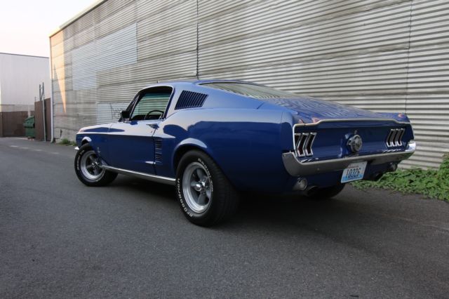1967 Blue Ford Mustang