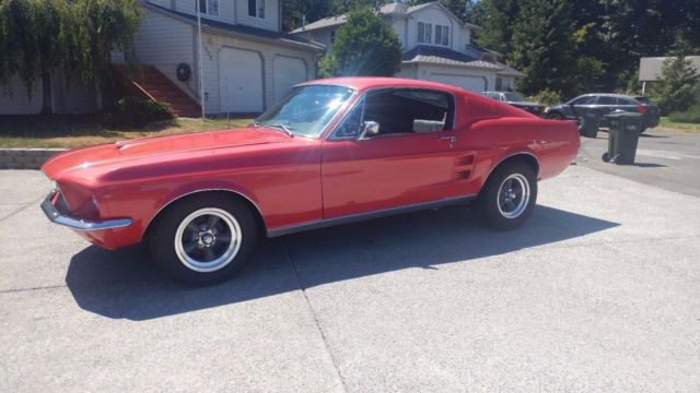 1967 Red Ford Mustang Fastback