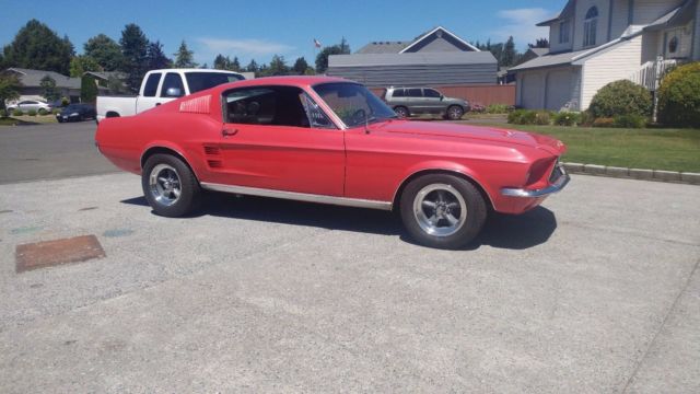 1967 Red Ford Mustang Fastback