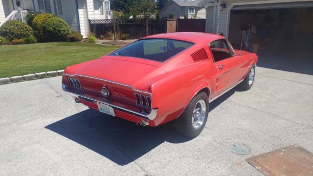1967 Red Ford Mustang Fastback