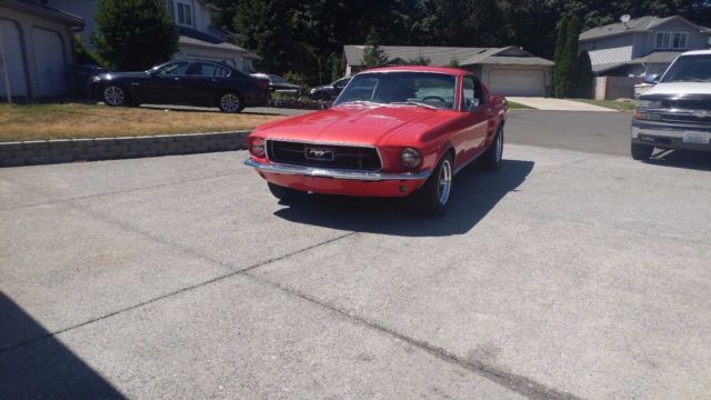 1967 Red Ford Mustang Fastback
