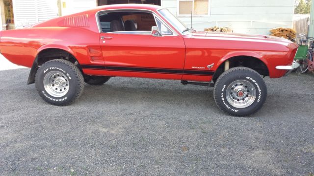 1967 Red Ford Mustang Fastback