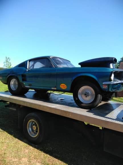 1967 Blue Ford Mustang