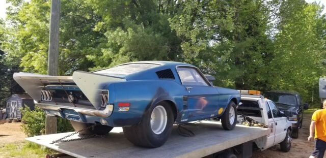 1967 Blue Ford Mustang