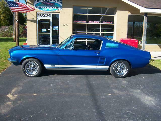 1967 Blue Ford Mustang Fastback GTA 2 door fastback