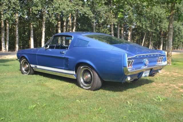 1967 Blue Ford Mustang Fastback