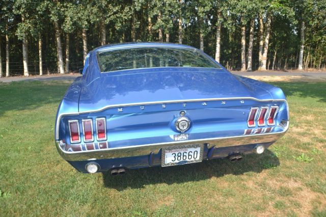 1967 Blue Ford Mustang Fastback