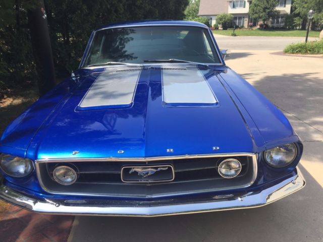 1967 Blue Ford Mustang Fastback