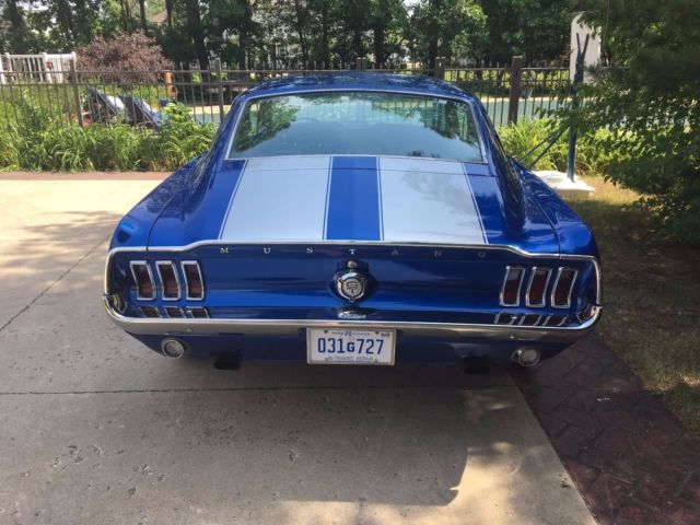 1967 Blue Ford Mustang Fastback