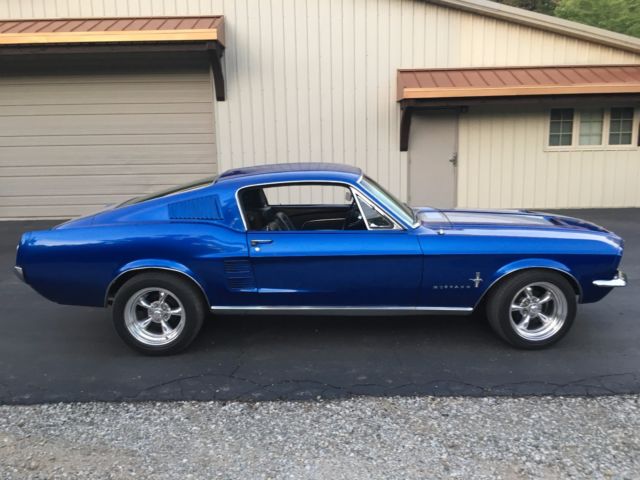 1967 Blue Ford Mustang Fastback