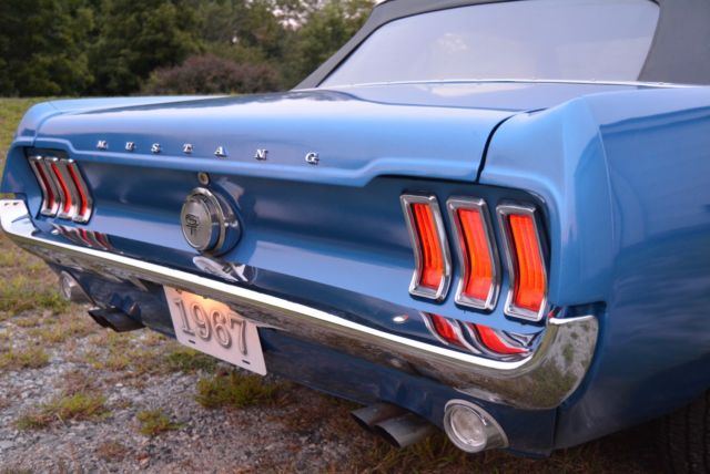 1967 Blue Ford Mustang Convertible