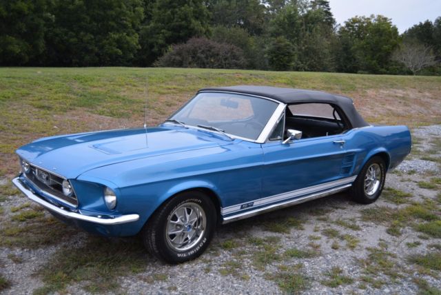 1967 Blue Ford Mustang Convertible