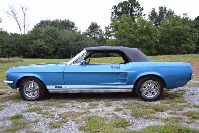 1967 Blue Ford Mustang Convertible