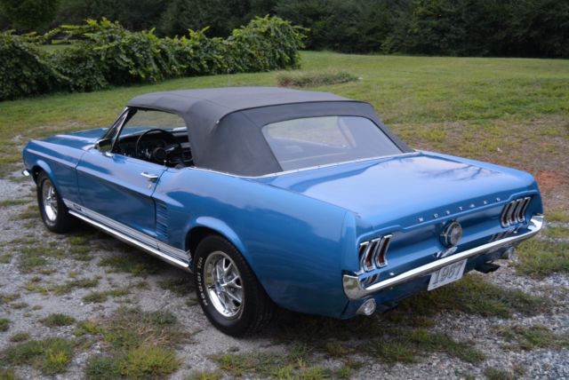 1967 Blue Ford Mustang Convertible