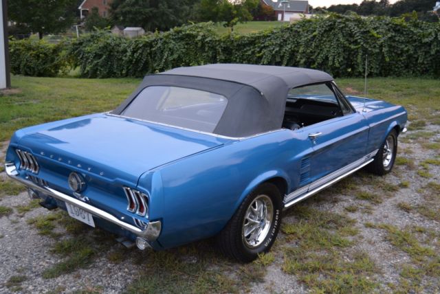 1967 Blue Ford Mustang Convertible
