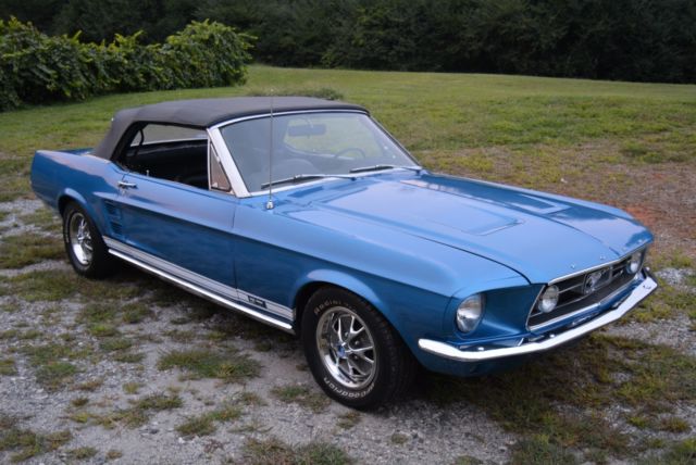1967 Blue Ford Mustang Convertible