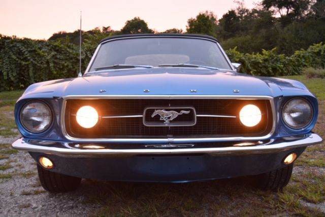 1967 Blue Ford Mustang Convertible