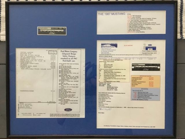 1967 Blue Ford Mustang Coupe