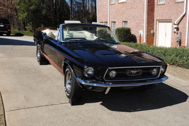 1967 Black Ford Mustang Convertible