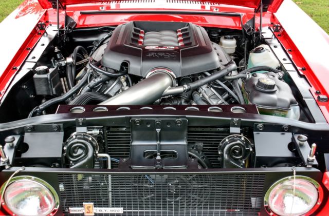 1967 Ford Race Red with Performance White Stripes Ford Mustang Fastback