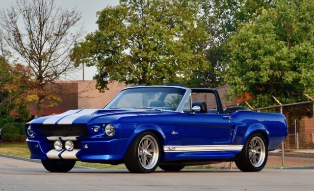 1967 Blue and White Ford Mustang Convertible