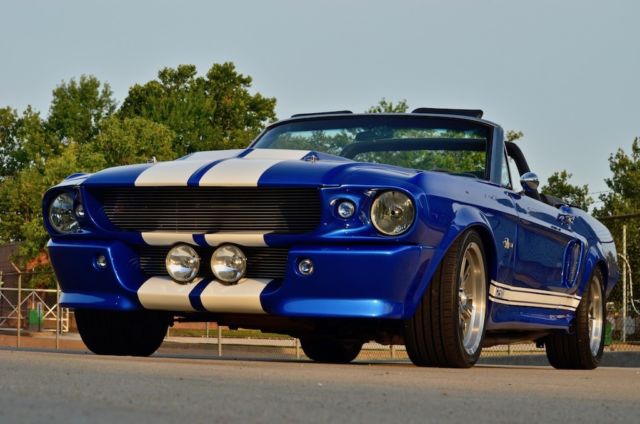 1967 Blue and White Ford Mustang Convertible