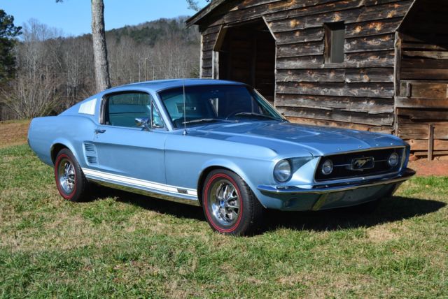 1967 Blue Ford Mustang Fastback
