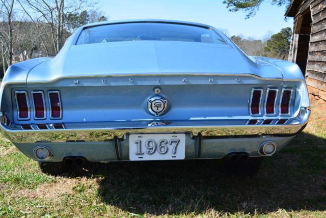 1967 Blue Ford Mustang Fastback