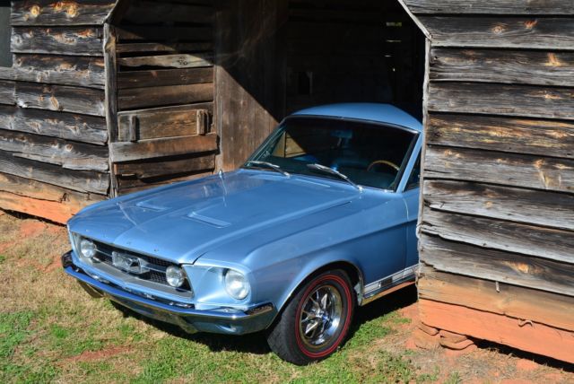 1967 Blue Ford Mustang Fastback