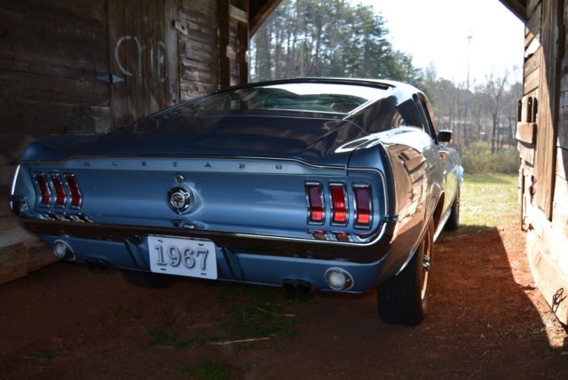 1967 Blue Ford Mustang Fastback