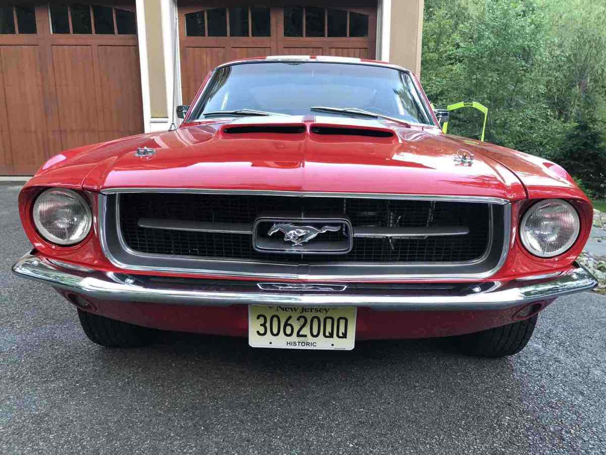 1967 Red Ford Mustang