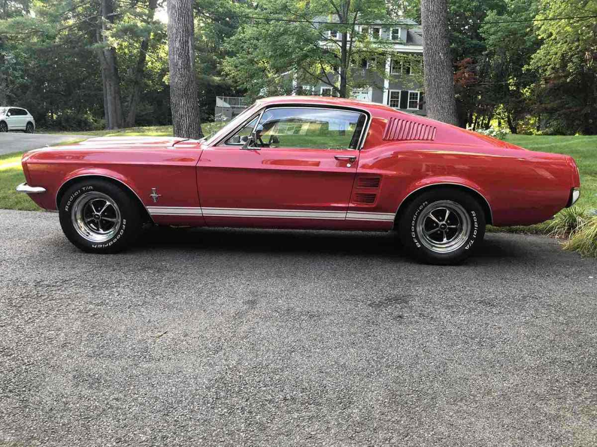 1967 Red Ford Mustang