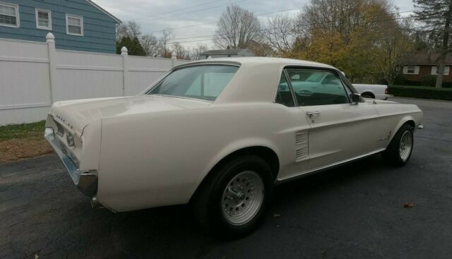 1967 white Ford Mustang Coupe