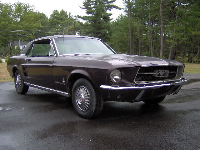 1967 White Ford Mustang