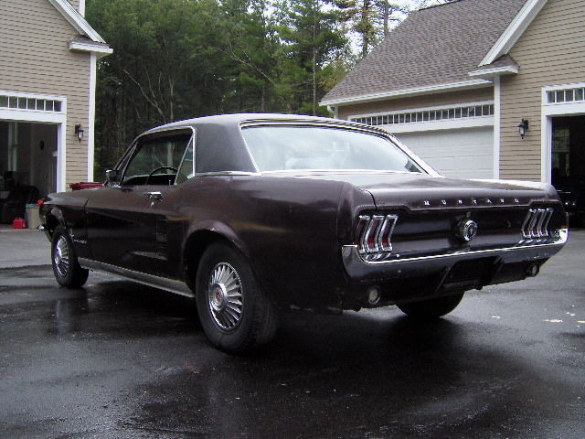 1967 White Ford Mustang