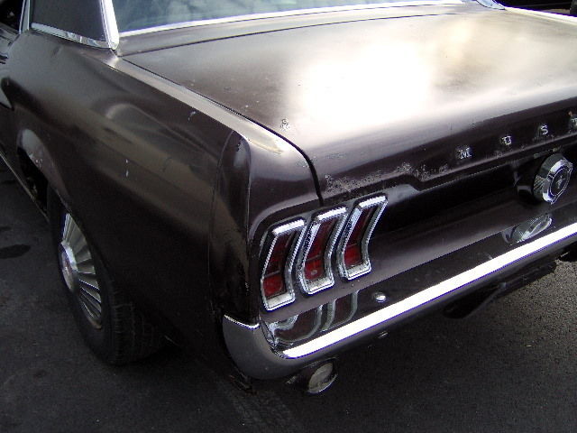 1967 White Ford Mustang