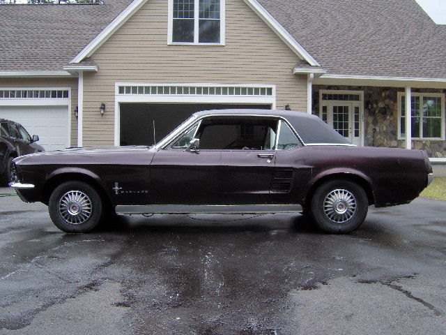 1967 White Ford Mustang