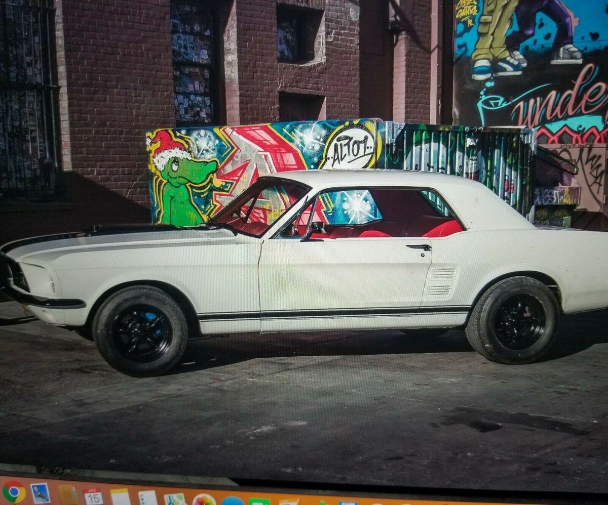 1967 White Ford Mustang Coupe
