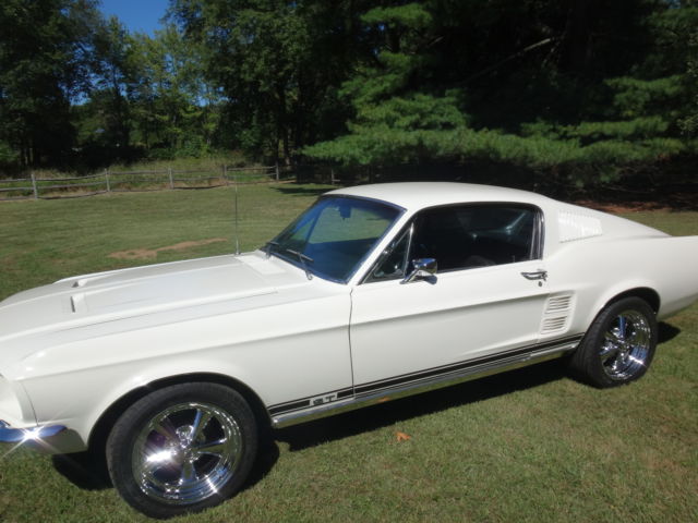 1967 White Ford Mustang Fastback